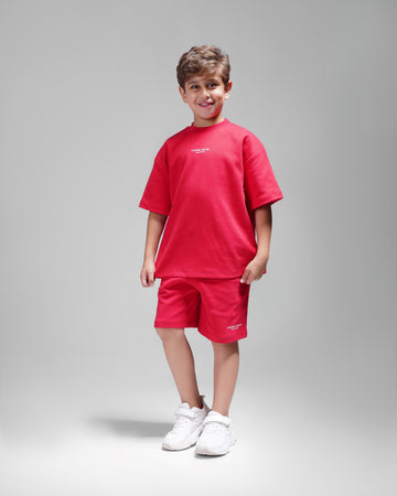 Boys 2 Piece Set - T-shirt & Short - Red