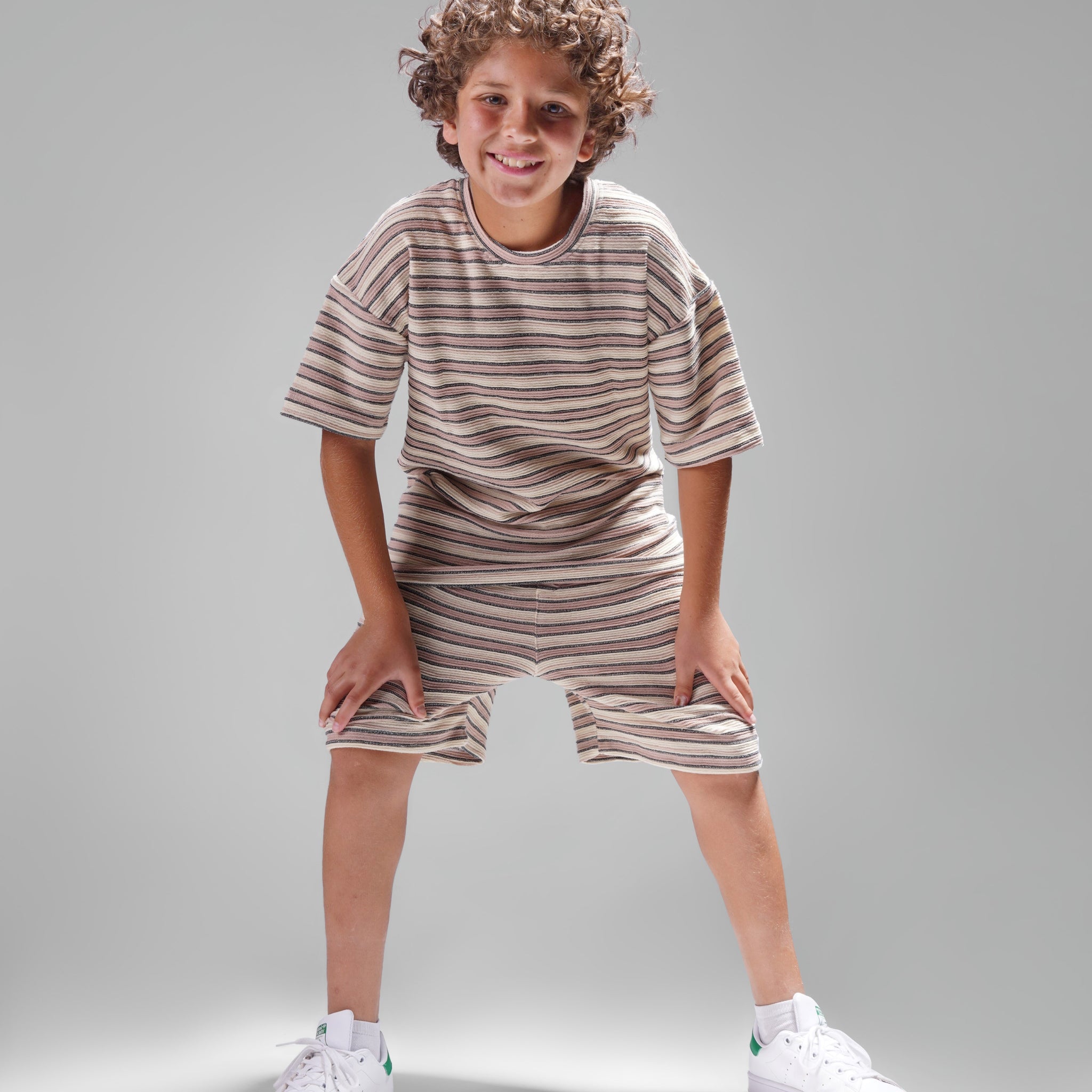 Stripped 2 Piece Set - T-shirt & Short - T6