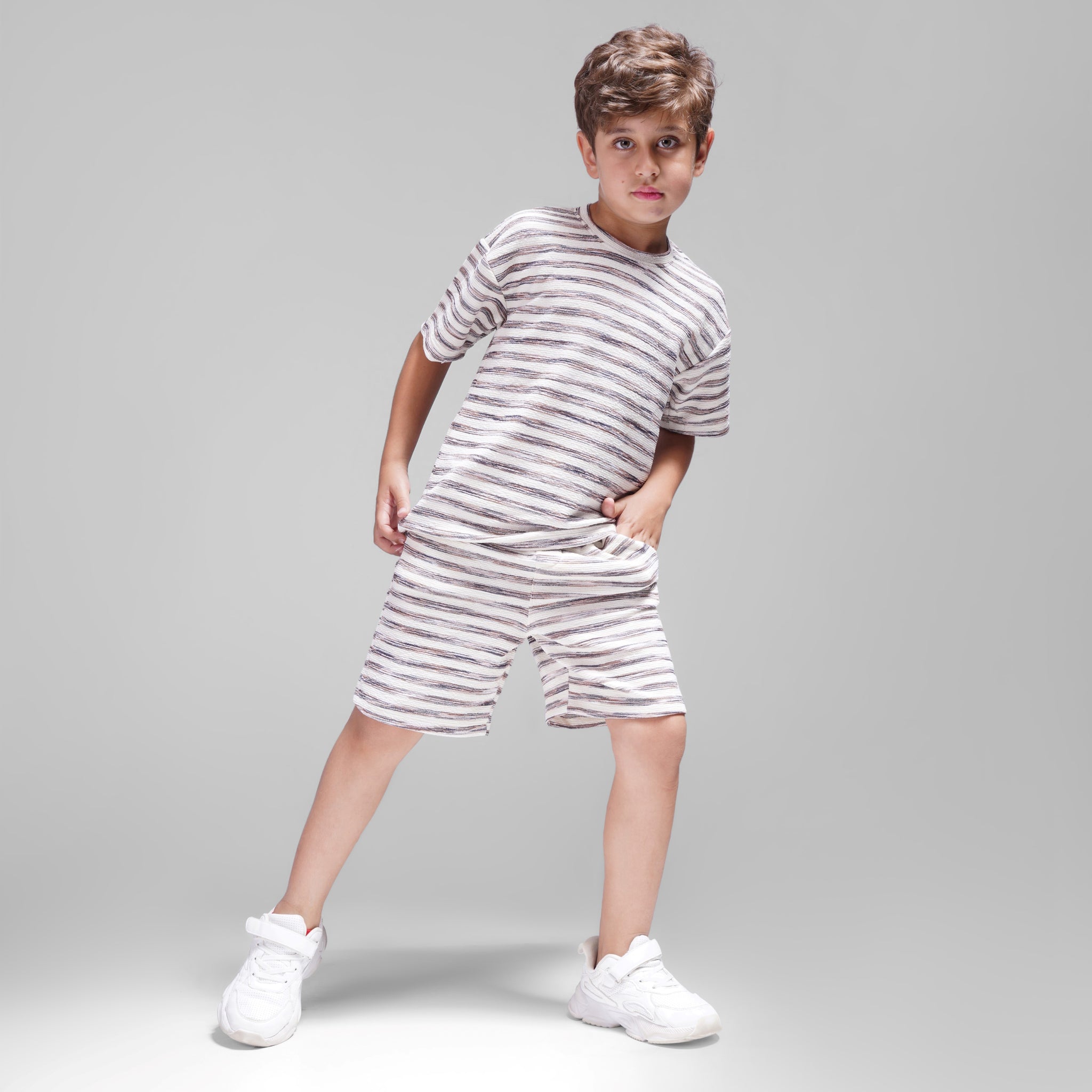 Stripped 2 Piece Set - T-shirt & Short - T1