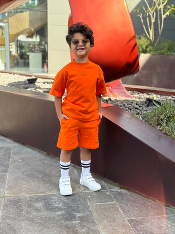 Limited Cotton Set - T-shirt & Short - Orange