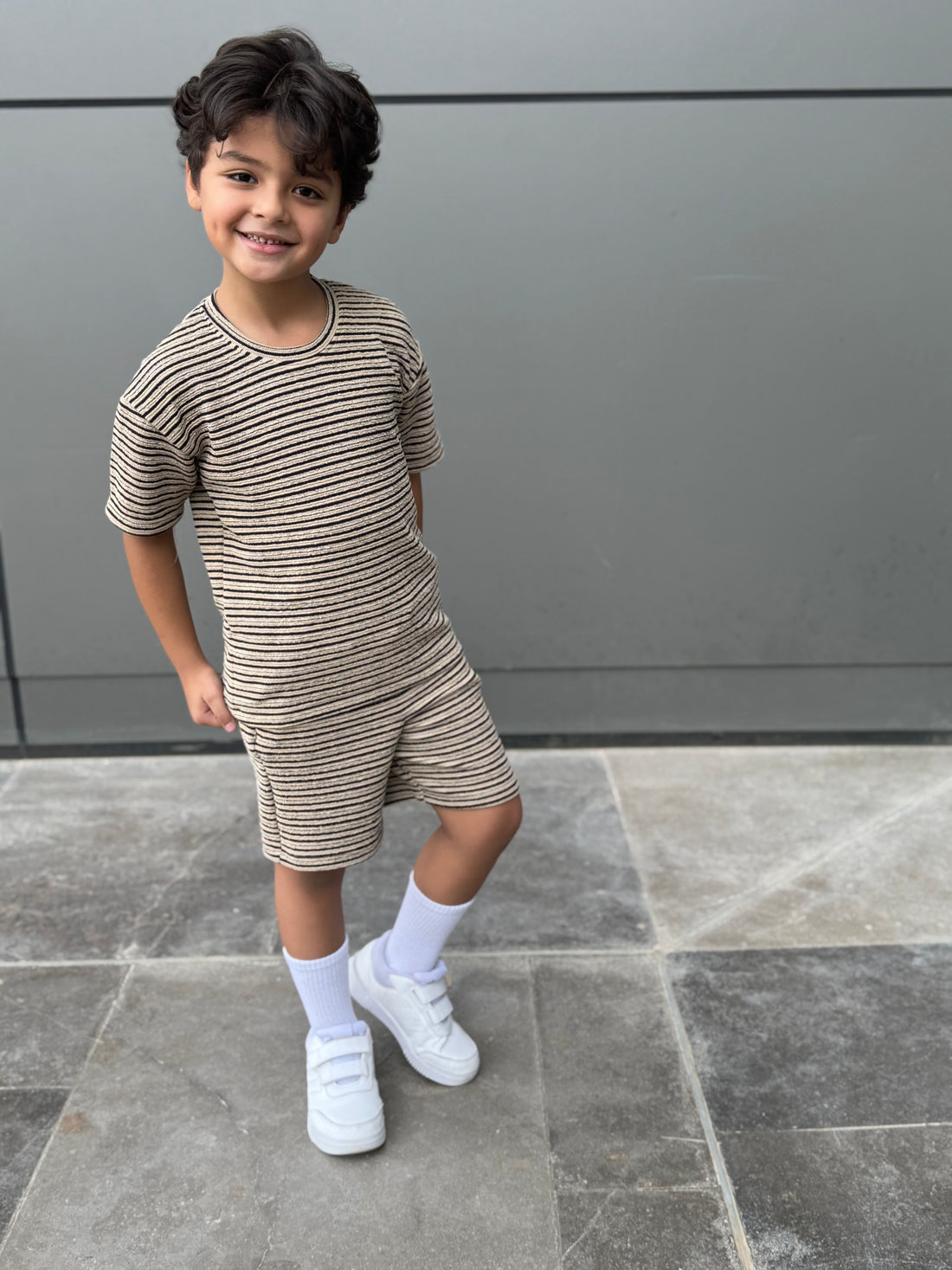 Stripped 2 Piece Set - T-shirt & Short - T3