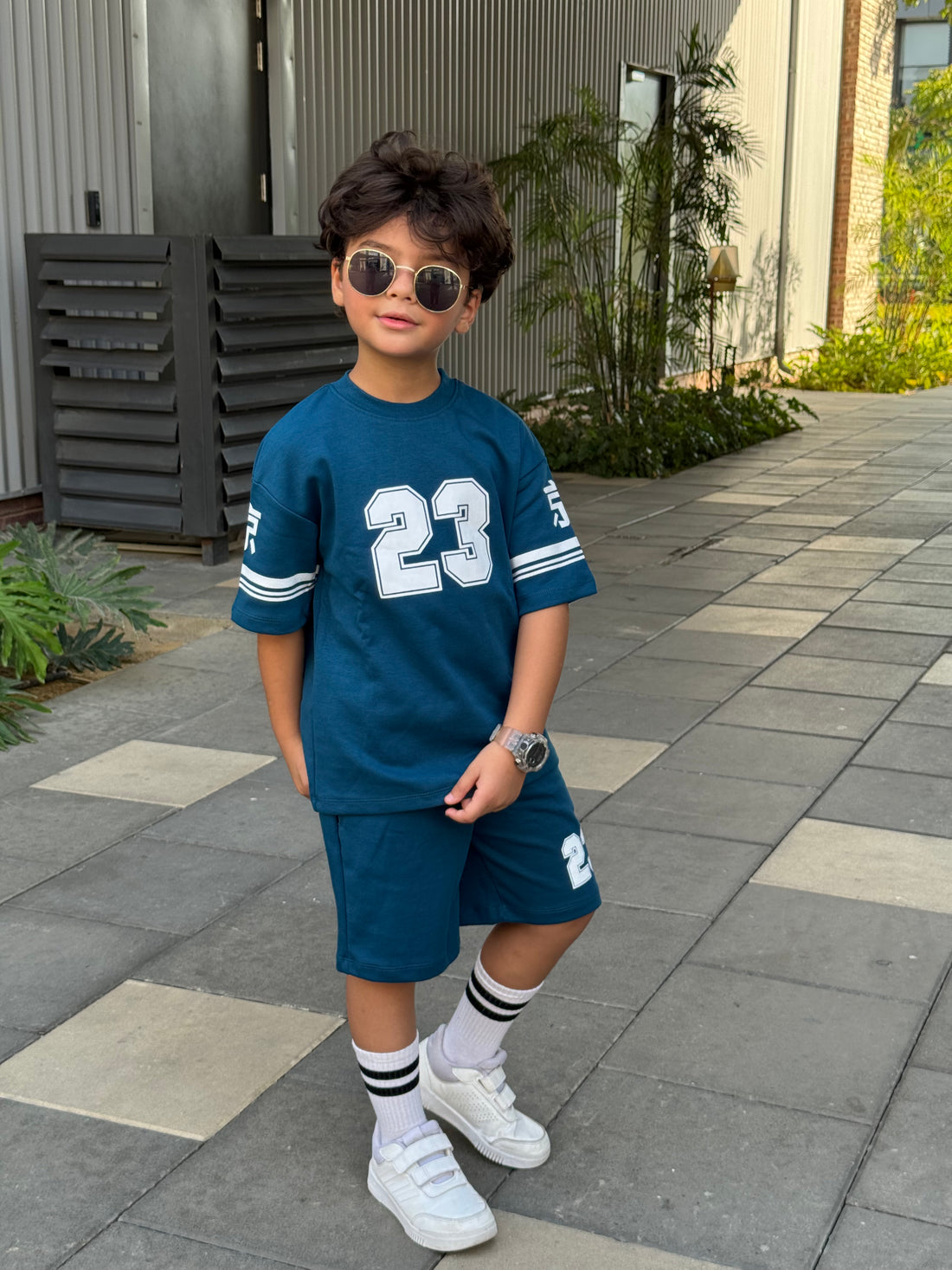 Number 23 Cotton Set - T-shirt & Short - Navy Blue