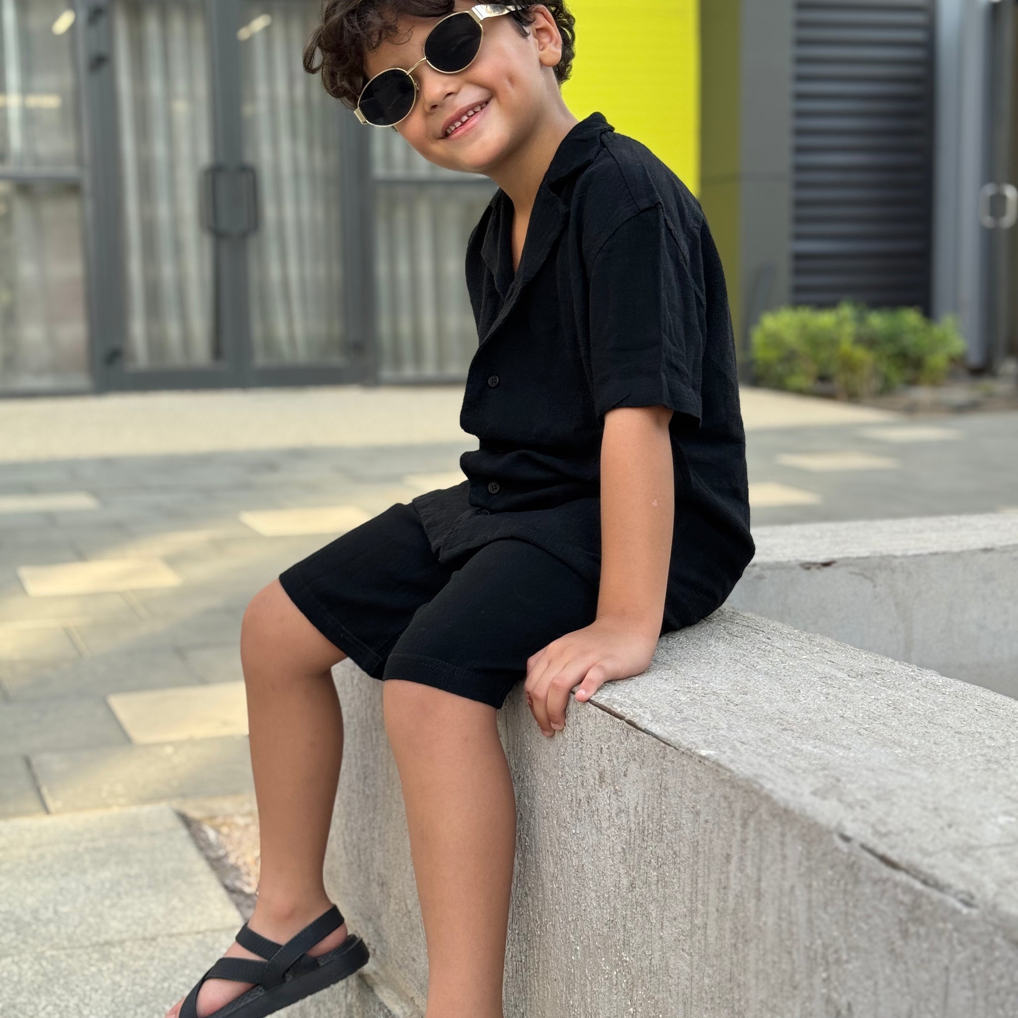 Boys Linen Set - Shirt & Short    S3
