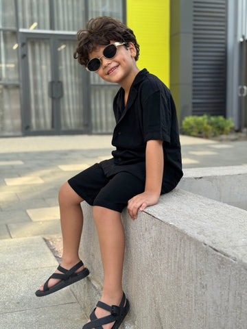 Boys Linen Set - Shirt & Short    S3