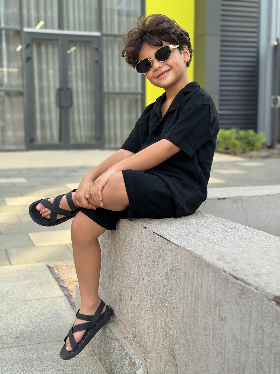 Boys Linen Set - Shirt & Short    S3