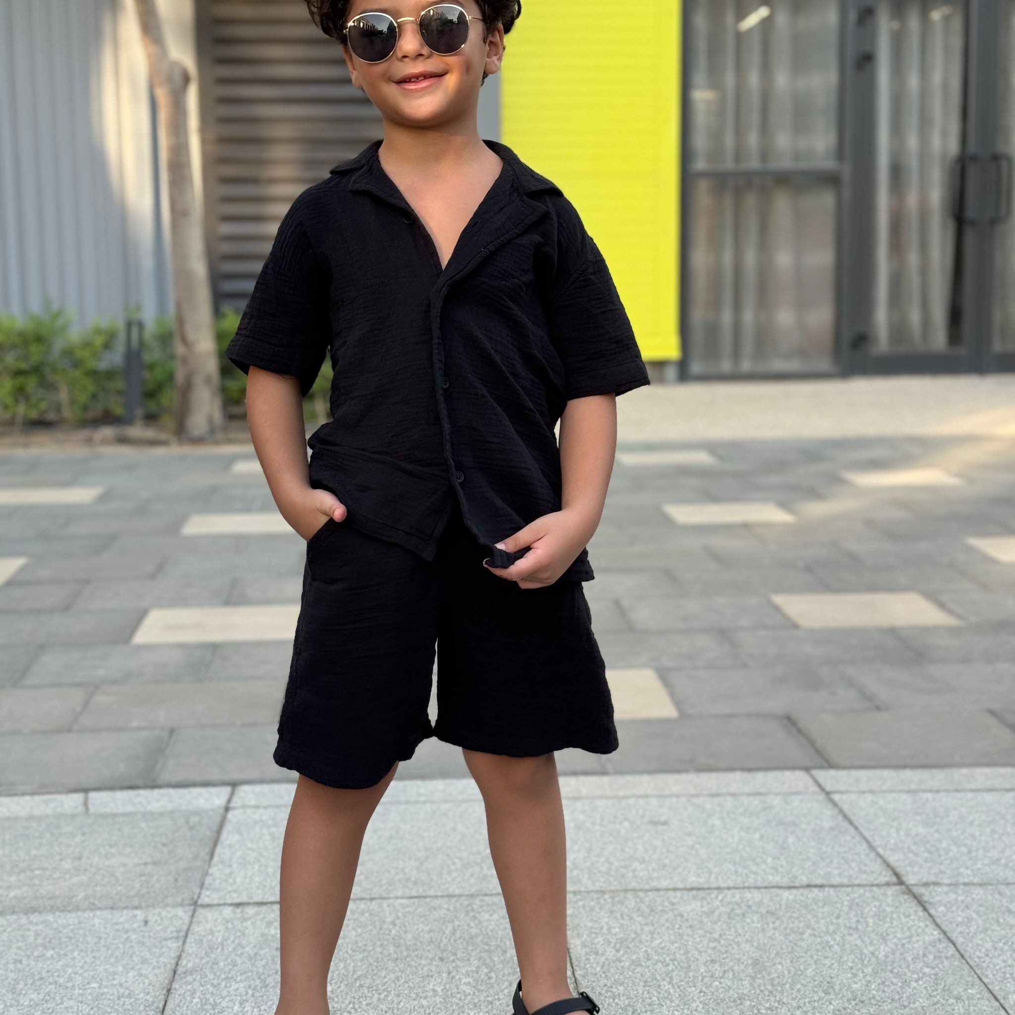 Boys Linen Set - Shirt & Short    S 5
