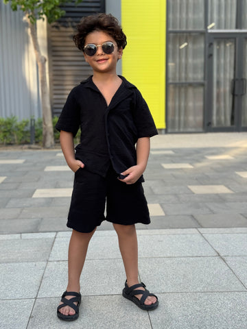 Boys Linen Set - Shirt & Short    S 5