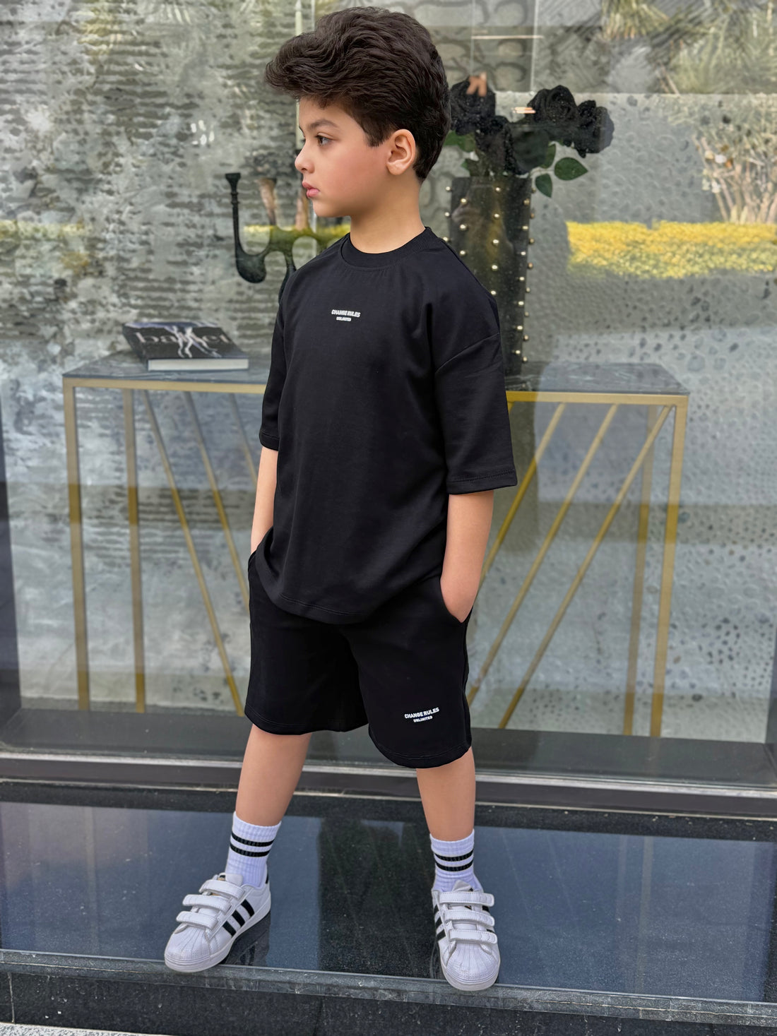 Limited Cotton Set - T-shirt & Short - Black