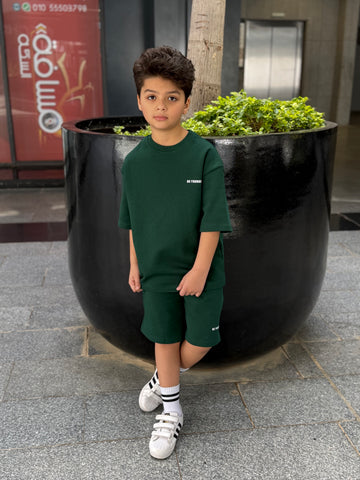 Be your self Cotton Set - T-shirt & Short - Green