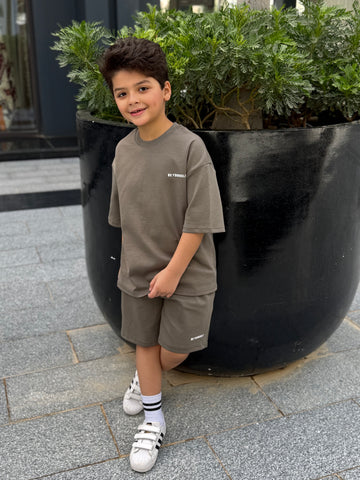 Be your self Cotton Set - T-shirt & Short - Army green