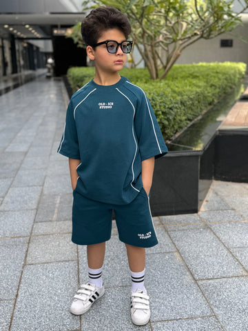 Studio Cotton Set - T-shirt & Short - Navy blue