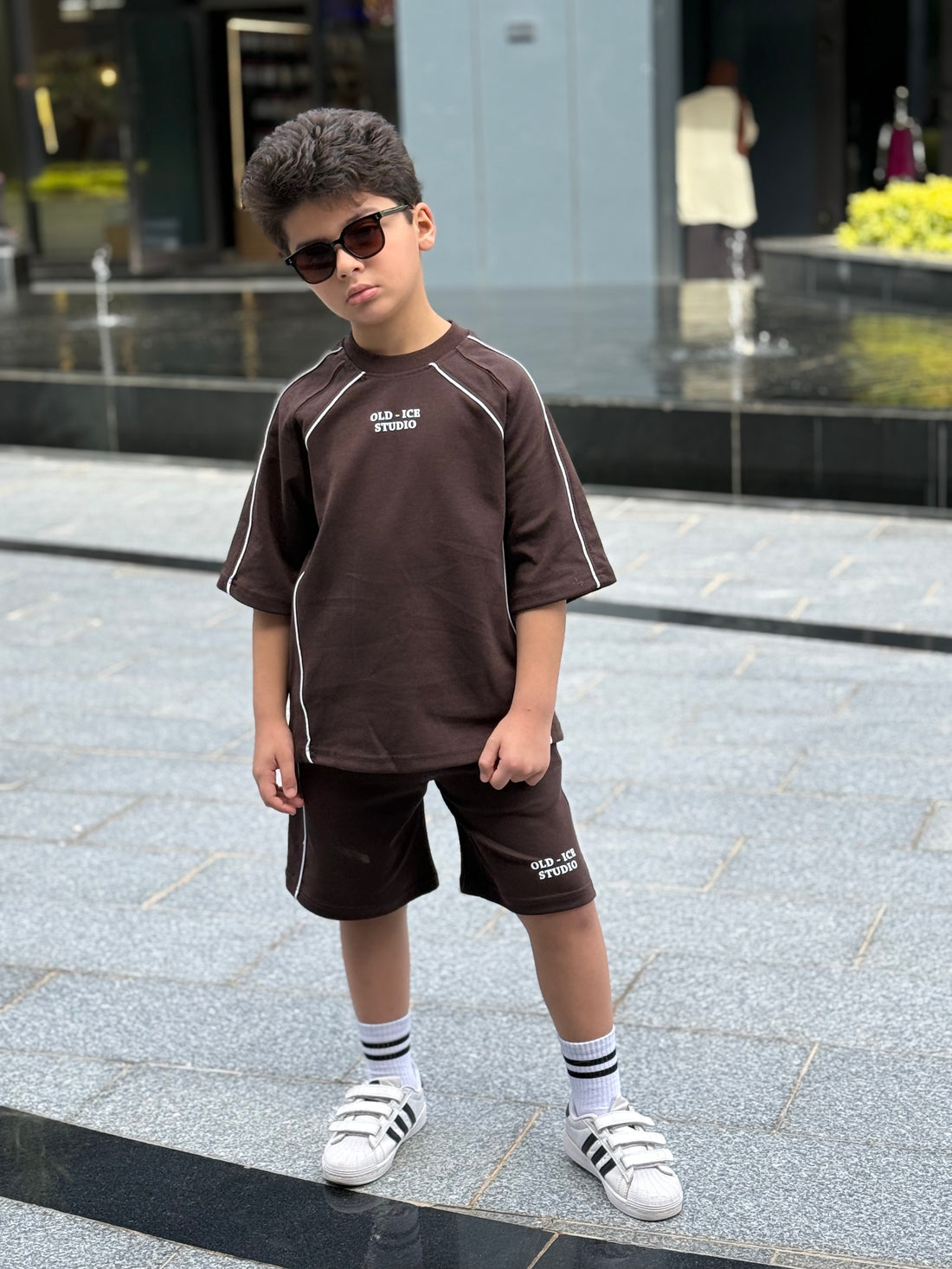 Studio Cotton Set - T-shirt & Short - Brown