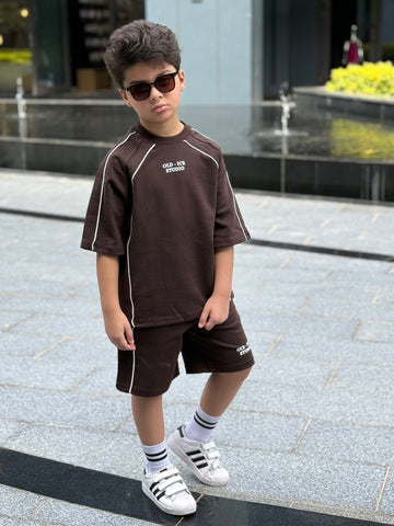 Studio Cotton Set - T-shirt & Short - Brown