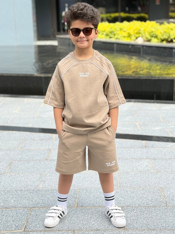 Studio Cotton Set - T-shirt & Short - Beige