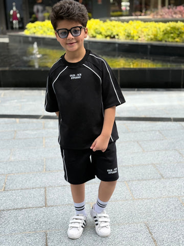 Studio Cotton Set - T-shirt & Short - Black