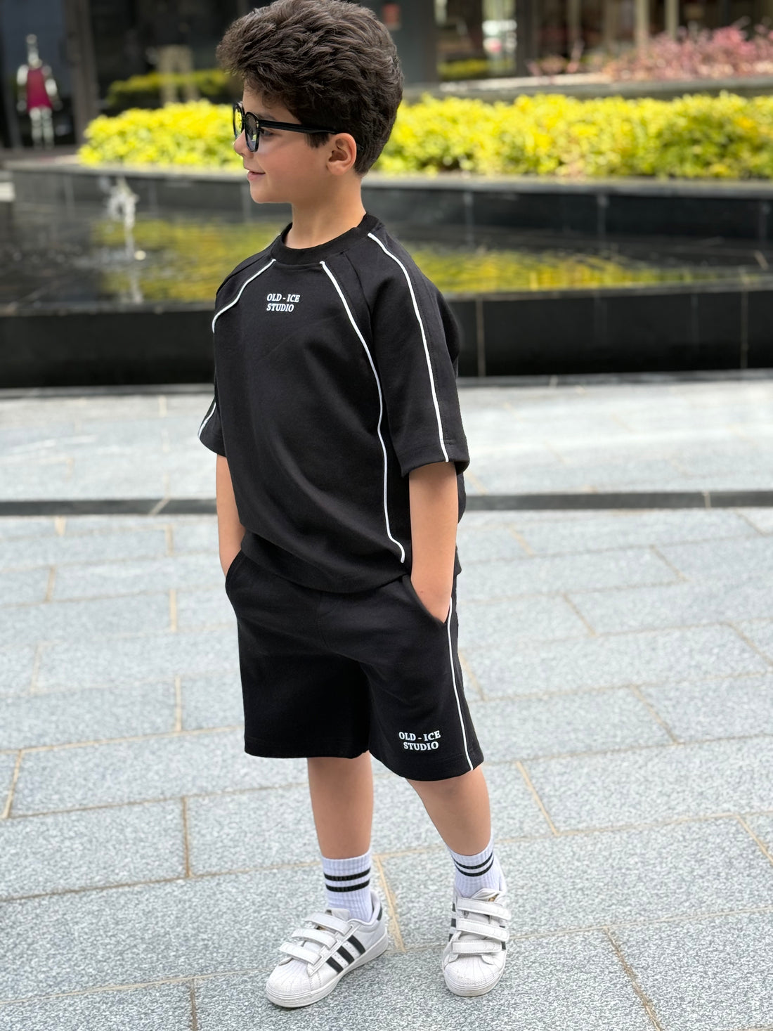 Studio Cotton Set - T-shirt & Short - Black