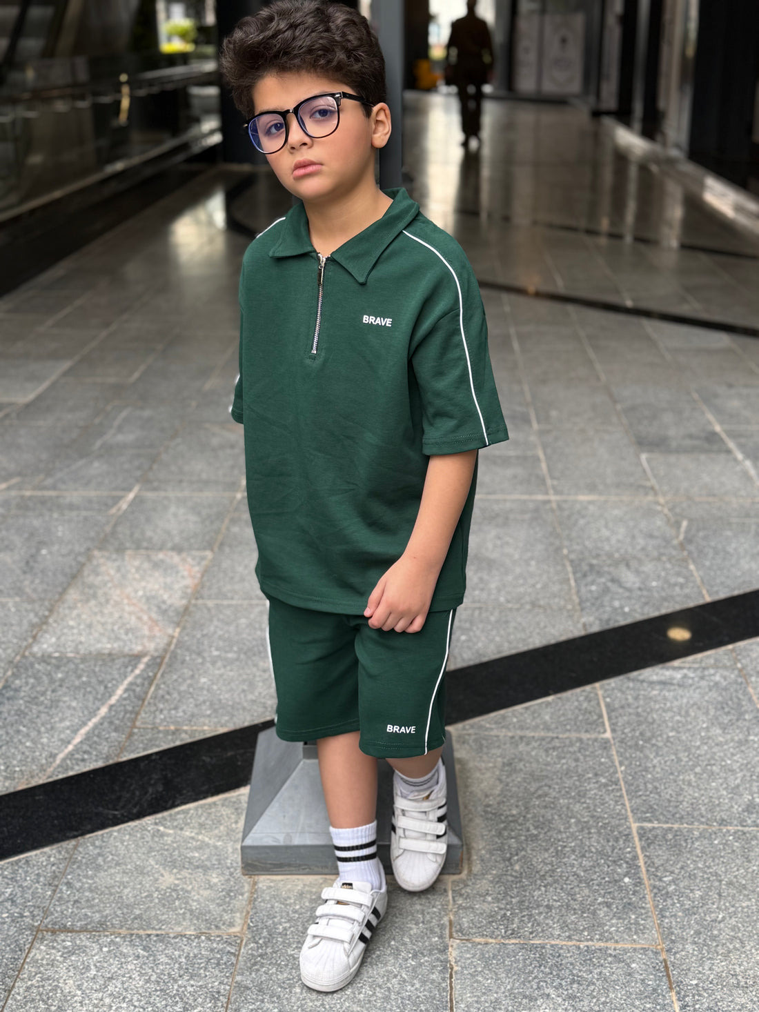 Brave Cotton Set - T-shirt & Short - Green